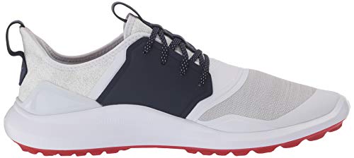 Puma Golf Men's Ignite Nxt Lace Golf Shoe, Puma White-Puma Silver-Peacoat, 9 M US