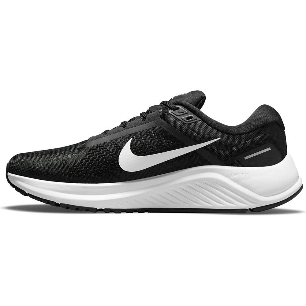 NIKE Air Zoom Structure 24 Men's Trainers Sneakers Road Running Shoes DA8535 (Black/White 001), Black White, 13