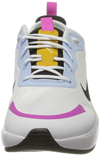 NIKE Women's Sneaker Running Shoe, White Black Pollen Rise Hydrogen Blue, 8 US