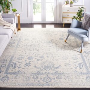 safavieh adirondack collection area rug - 9' x 12', ivory & slate, oriental distressed design, non-shedding & easy care, ideal for high traffic areas in living room, bedroom (adr109s)