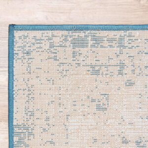 Unique Loom Sofia Collection Area Rug - Salle Garnier (9' x 12' 2" Rectangle, Blue/ Ivory)