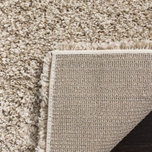 SAFAVIEH California Shag Collection Area Rug - 8'6" x 12', Beige, Non-Shedding & Easy Care, 2-inch Thick Ideal for High Traffic Areas in Living Room, Bedroom (SG151-1313)