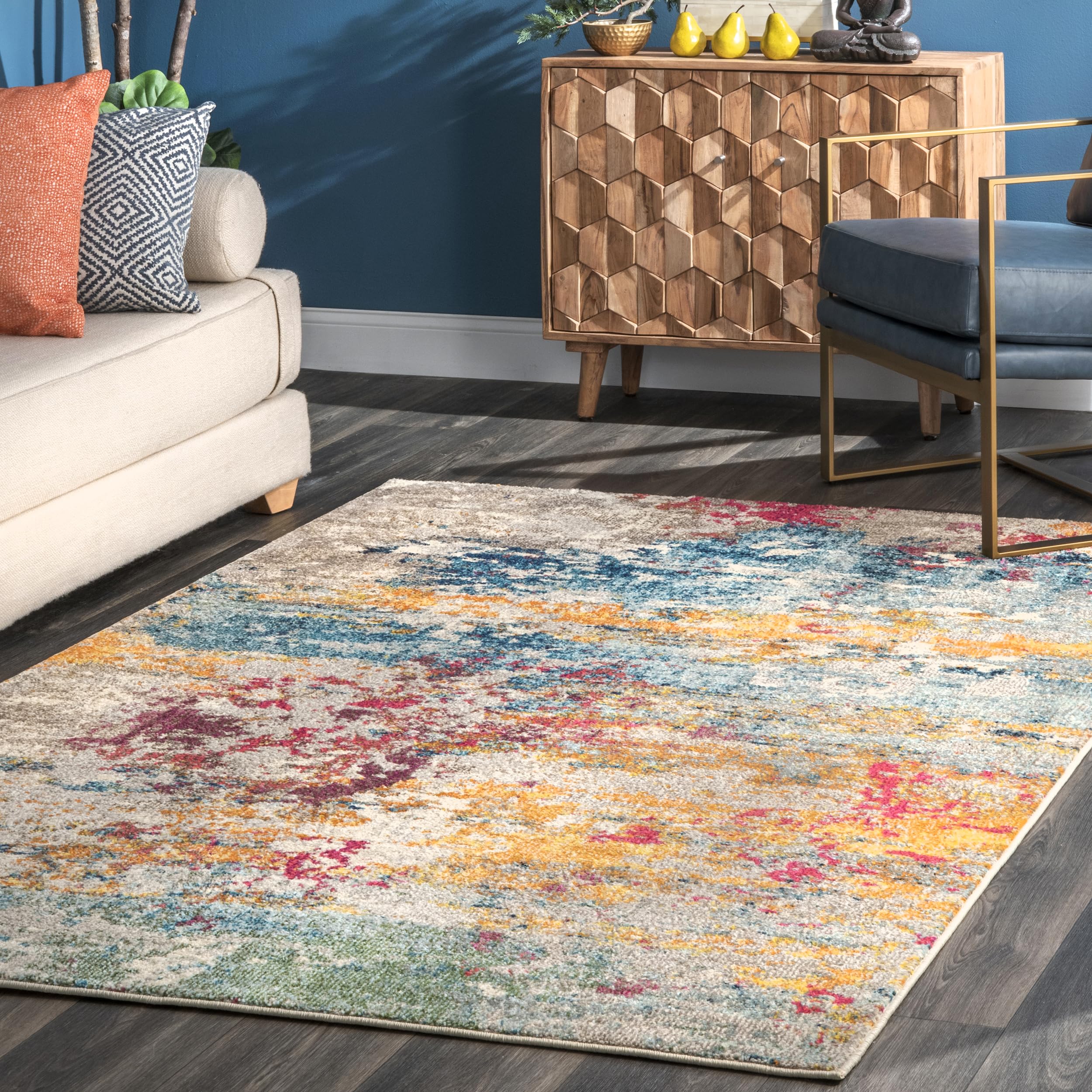 nuLOOM Monet Modern Abstract Area Rug, 9x12, Multi