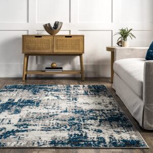 nuLOOM Indira Abstract Modern Area Rug, 9x12, Blue