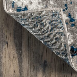 nuLOOM Indira Abstract Modern Area Rug, 9x12, Blue