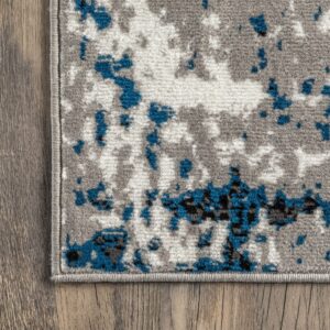 nuLOOM Indira Abstract Modern Area Rug, 9x12, Blue