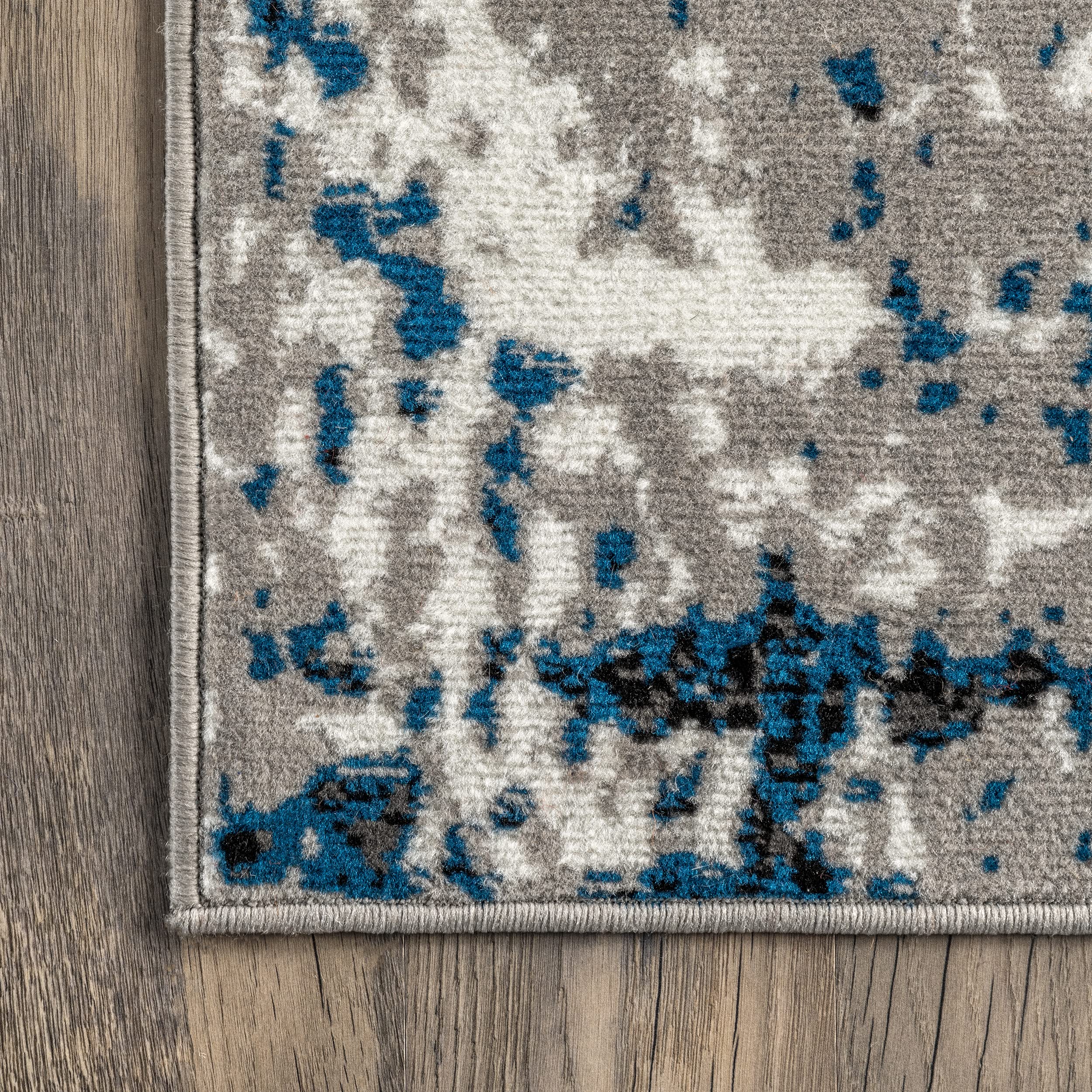 nuLOOM Indira Abstract Modern Area Rug, 9x12, Blue