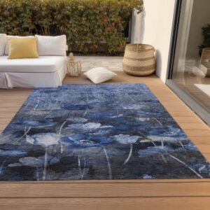 Addison Rugs Chantille ACN613 Blue 9' x 12' Indoor Outdoor Area Rug, Easy Clean, Machine Washable, Non Shedding, Bedroom, Living Room, Dining Room, Kitchen, Patio Rug