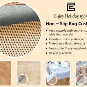 Non Slip Area Rug Pad Gripper - 9X12 Strong Grip Carpet pad for Area Rugs and Hardwood Floors, Provides Protection and Cushion