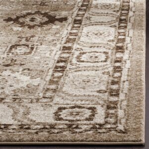 SAFAVIEH Vintage Hamadan Collection Area Rug - 9' x 12', Taupe, Oriental Traditional Persian Design, Non-Shedding & Easy Care, Ideal for High Traffic Areas in Living Room, Bedroom (VTH214T)