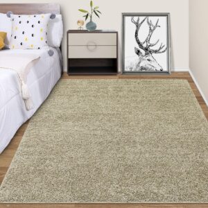 GlowSol Area Rug 9x12 Shag Rugs Fuzzy Plush Rug Large Rug Stain Resistant Carpet Shag Non Slip Area Rug for Living Room, Bedroom, Dining Room Pet Friendly High Traffic Non-Shedding Rugs