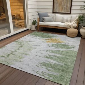 Addison Rugs Chantille ACN614 Aloe 9' x 12' Indoor Outdoor Area Rug, Easy Clean, Machine Washable, Non Shedding, Bedroom, Living Room, Dining Room, Kitchen, Patio Rug