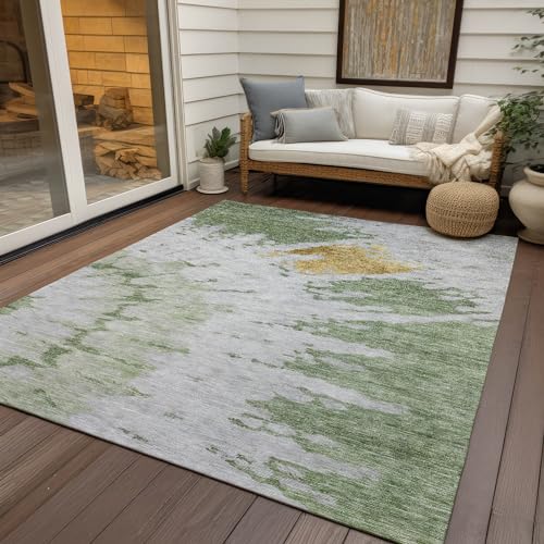 Addison Rugs Chantille ACN614 Aloe 9' x 12' Indoor Outdoor Area Rug, Easy Clean, Machine Washable, Non Shedding, Bedroom, Living Room, Dining Room, Kitchen, Patio Rug