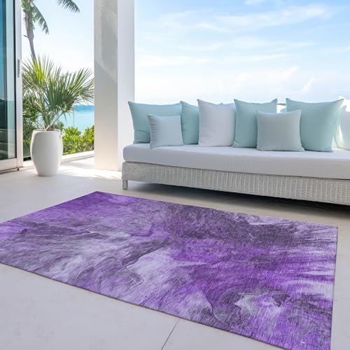 Addison Rugs Chantille ACN641 Purple 9' x 12' Indoor Outdoor Area Rug, Easy Clean, Machine Washable, Non Shedding, Bedroom, Living Room, Dining Room, Kitchen, Patio Rug