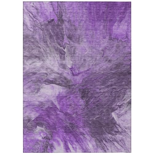 Addison Rugs Chantille ACN641 Purple 9' x 12' Indoor Outdoor Area Rug, Easy Clean, Machine Washable, Non Shedding, Bedroom, Living Room, Dining Room, Kitchen, Patio Rug