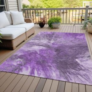 Addison Rugs Chantille ACN641 Purple 9' x 12' Indoor Outdoor Area Rug, Easy Clean, Machine Washable, Non Shedding, Bedroom, Living Room, Dining Room, Kitchen, Patio Rug