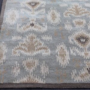 Wallard Design Marchesa Gray Traditional Oriental Style Handmade 100% Wool Rugs & Carpets (9x12)