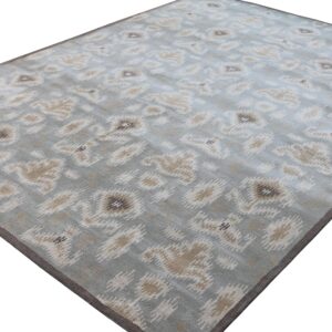 Wallard Design Marchesa Gray Traditional Oriental Style Handmade 100% Wool Rugs & Carpets (9x12)