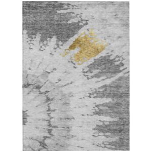 addison rugs chantille acn614 gray 9' x 12' indoor outdoor area rug, easy clean, machine washable, non shedding, bedroom, living room, dining room, kitchen, patio rug