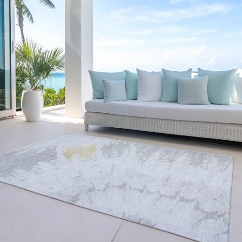 Addison Rugs Chantille ACN614 Silver 9' x 12' Indoor Outdoor Area Rug, Easy Clean, Machine Washable, Non Shedding, Bedroom, Living Room, Dining Room, Kitchen, Patio Rug