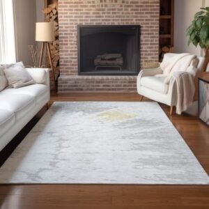 Addison Rugs Chantille ACN614 Silver 9' x 12' Indoor Outdoor Area Rug, Easy Clean, Machine Washable, Non Shedding, Bedroom, Living Room, Dining Room, Kitchen, Patio Rug