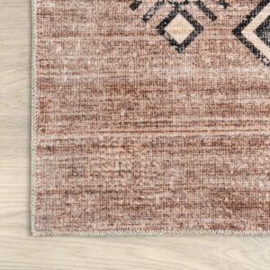 Rugs USA x Lauren Liess Sagebrush Geometric Machine Washable Area Rug, 9' x 12', Blush