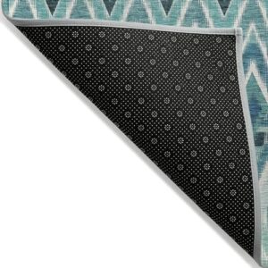 Addison Rugs Chantille ACN617 Teal 9' x 12' Indoor Outdoor Area Rug, Easy Clean, Machine Washable, Non Shedding, Bedroom, Living Room, Dining Room, Kitchen, Patio Rug