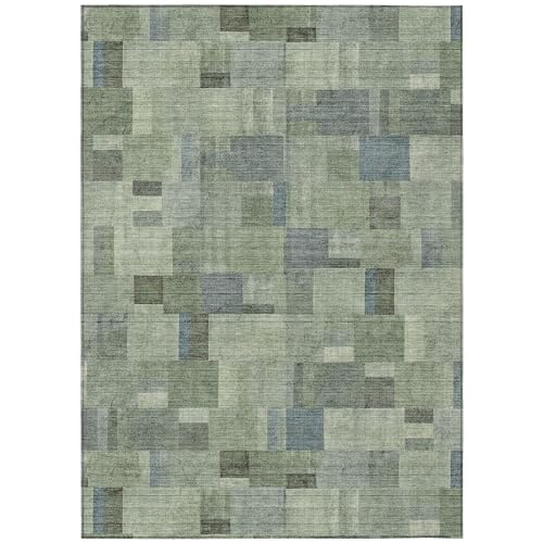 Addison Rugs Chantille ACN639 Green 9' x 12' Indoor Outdoor Area Rug, Easy Clean, Machine Washable, Non Shedding, Bedroom, Living Room, Dining Room, Kitchen, Patio Rug