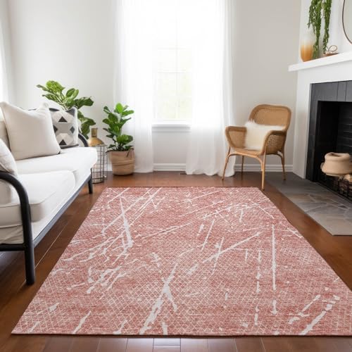 Addison Rugs Chantille ACN628 Blush 9' x 12' Indoor Outdoor Area Rug, Easy Clean, Machine Washable, Non Shedding, Bedroom, Living Room, Dining Room, Kitchen, Patio Rug