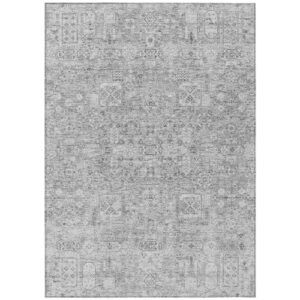 addison rugs chantille acn611 gray 9' x 12' indoor outdoor area rug, easy clean, machine washable, non shedding, bedroom, living room, dining room, kitchen, patio rug