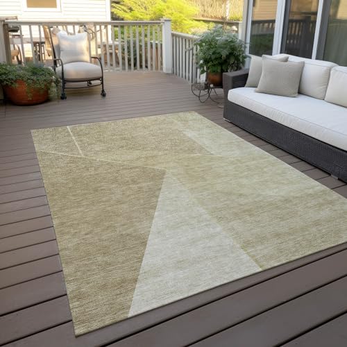 Addison Rugs Chantille ACN648 Beige 9' x 12' Indoor Outdoor Area Rug, Easy Clean, Machine Washable, Non Shedding, Bedroom, Living Room, Dining Room, Kitchen, Patio Rug