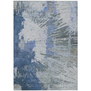 addison rugs chantille acn645 blue 9' x 12' indoor outdoor area rug, easy clean, machine washable, non shedding, bedroom, living room, dining room, kitchen, patio rug