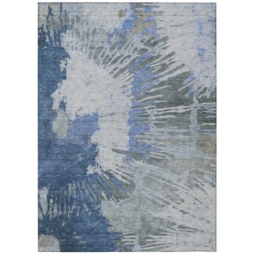 Addison Rugs Chantille ACN645 Blue 9' x 12' Indoor Outdoor Area Rug, Easy Clean, Machine Washable, Non Shedding, Bedroom, Living Room, Dining Room, Kitchen, Patio Rug