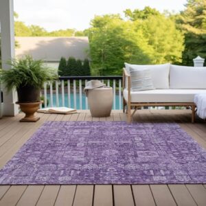 Addison Rugs Chantille ACN637 Purple 9' x 12' Indoor Outdoor Area Rug, Easy Clean, Machine Washable, Non Shedding, Bedroom, Living Room, Dining Room, Kitchen, Patio Rug