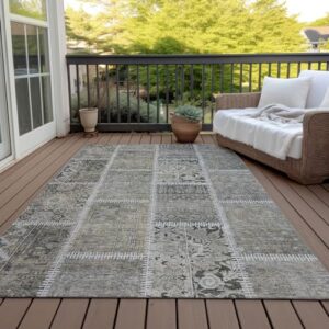 Addison Rugs Chantille ACN635 Taupe 9' x 12' Indoor Outdoor Area Rug, Easy Clean, Machine Washable, Non Shedding, Bedroom, Living Room, Dining Room, Kitchen, Patio Rug