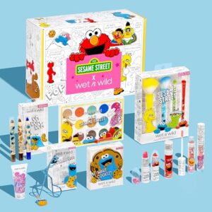 wet n wild sesame street limited edition pr box - makeup set with versatile brushes, vibrant buildable & blendable palettes & lip glosses for unique looks, cruelty-free & vegan