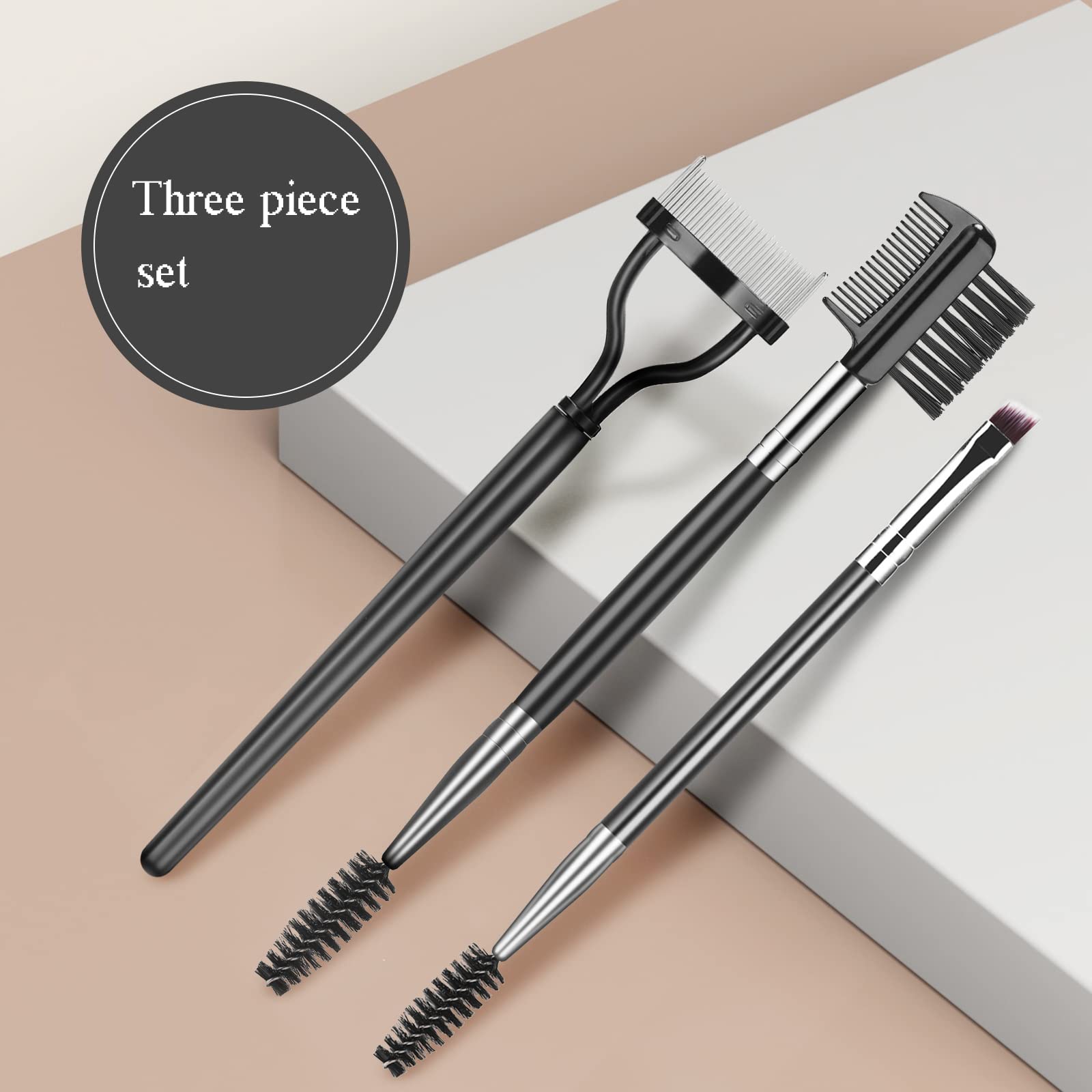 SWEET VIEW Eyebrow Brush Eyelash Separator Brow Comb & Lash Spoolie Professional Eye Makeup Tools (3 Pieces Set)