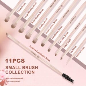 OMANIAC Makeup Brushes Set (15Pcs), Premium Synthetic Powder Concealers Eye Shadows Blush Professional Make Up Brushes Set, Perfect Birthday Gifts for Women.(Pink)