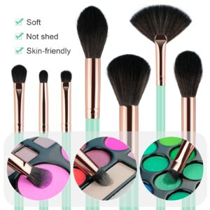 Makeup Brushes Set,Foundation Powder Brush Eyeshadow Brush Concealers Blush Face Professional Make up Brushes Kit with Gifts Box for Woman(Blue,14Pcs)