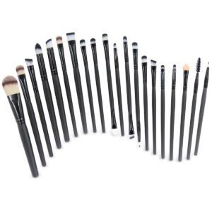 EmaxDesign 20 Pieces Makeup Brush Set Professional Face Eye Shadow Eyeliner Foundation Blush Lip Makeup Brushes Powder Liquid Cream Cosmetics Blending Brush Tool