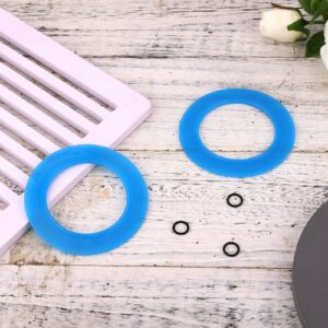 2pcs Canister Flush Valve Seal, Silicone Flush Valve Seal Kit American Standard 7301111-0070A Flush Valve Seal Kit Toilet Tank Gasket Replacement for Champion 4 Eljer Titan 4 Toilets (Blue)