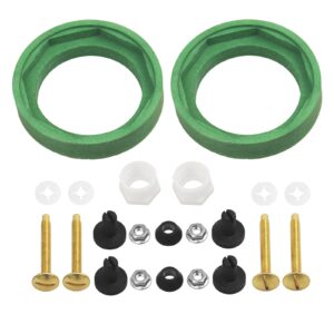 2 pack 3'' toilet tank to bowl coupling kit, fits for american standard champion 4 toilet parts as738756-0070a, includes gasket, bolts and other essential parts for most 3 inch flush valve