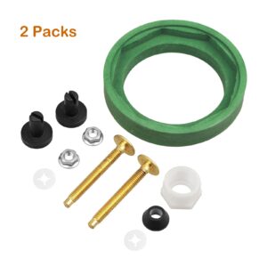 2 Pack 3'' Toilet Tank to Bowl Coupling Kit, Fits for American Standard Champion 4 Toilet Parts AS738756-0070A, Includes Gasket, Bolts and Other Essential Parts for Most 3 Inch Flush Valve