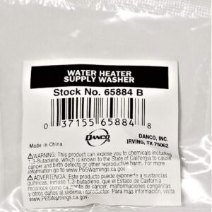 Danco 65884B Water Heater Supply Line Washer, Black, 1-Pack