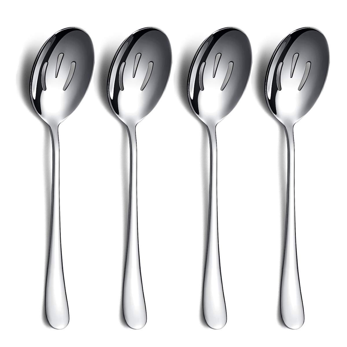 Serving Spoons 4 Pieces, Kyraton Serving Spoons, Include Slotted Serving Spoon Stainless Steel Serving Utensils, Serving Set Packing of 4