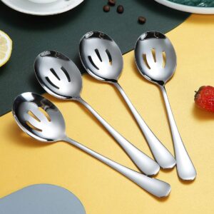 Serving Spoons 4 Pieces, Kyraton Serving Spoons, Include Slotted Serving Spoon Stainless Steel Serving Utensils, Serving Set Packing of 4