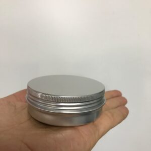 24 Pack (2 Oz/60ml) Screw Top Round Aluminum Tin Cans, Metal Tin Storage Jar Containers with Screw Cap for Lip Balm, Cosmetic, Candles, Salve, Make Up, Eye Shadow, Powder, Tea