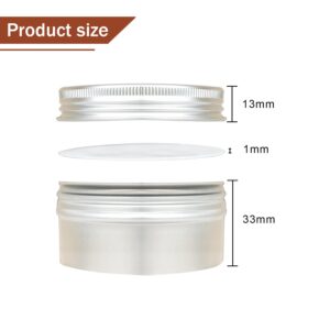 LIYAR 3oz Tins Aluminum Tin Can 20 Pack Metal Tin Salve Tins 3 oz Tins with Lids Refillable Containers With Screw Top and Labels for Salve,Candle,Spices or Balms(Silver)