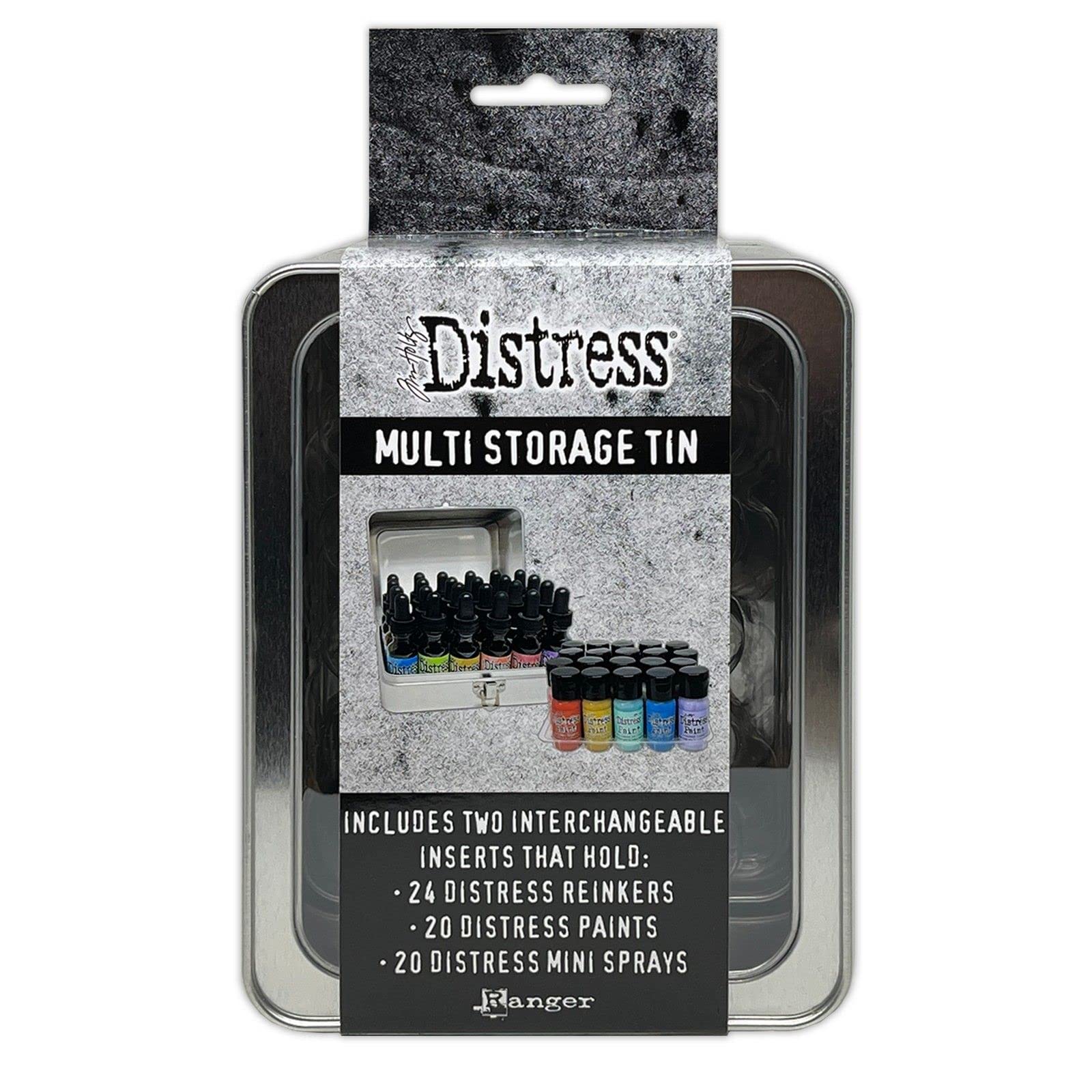 Bundle - Ranger Ink - Tim Holtz - Distress Multi Storage Tins Set of 2 - Paint reinker tda78616-2