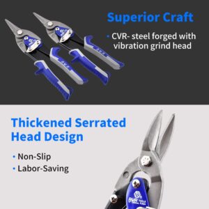 10" Tin snips for Cutting Metal Sheet - Aviation Snips Straight Cut With CR-V Blade&Non-Slip Handel,Max 1.2mm Cutting Thickness,For Cutting Metal Sheet (Metal)